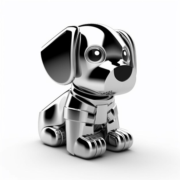 Foto renderização 3d ilustração desenho animado cachorro