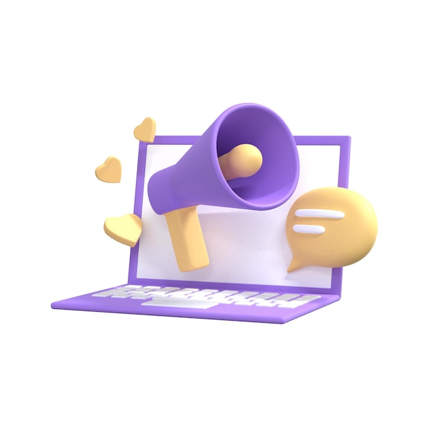 Renderização 3D Marketing Digital