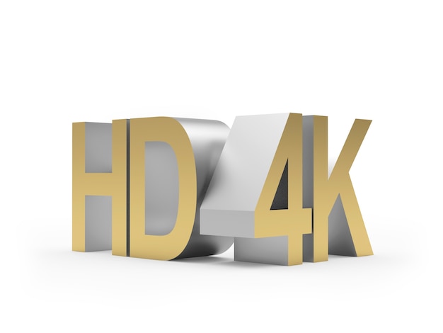 Renderização 3D metálica HD 4K