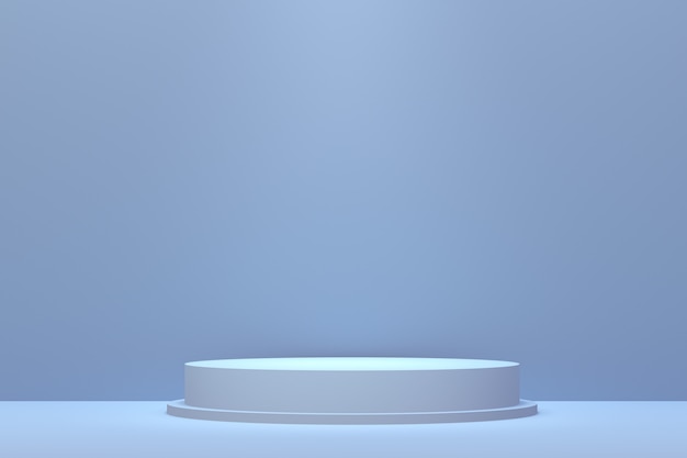 Renderização 3D, pódio mínimo abstrato para apresentação de produtos cosméticos, forma geométrica abstrata