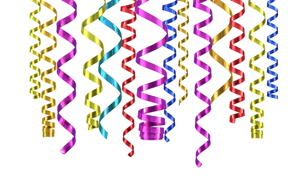 Foto renderização 3d renderização de ornamentos coloridos (isolado no traçado de recorte e branco)