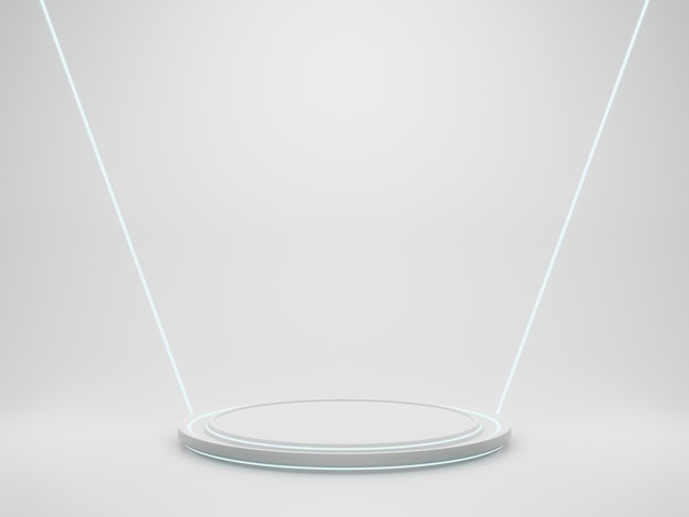Renderização 3D Suporte de produto White Sci Fi