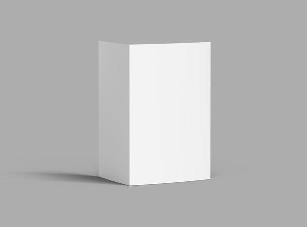 Renderização de brochura de cartas em branco para apresentar o seu desenho
