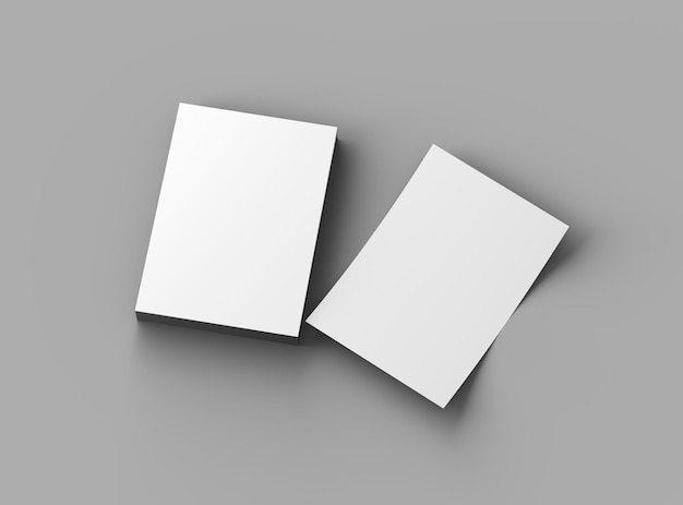 Renderização de folheto em branco de 165x117 ou A4 para apresentar o seu design
