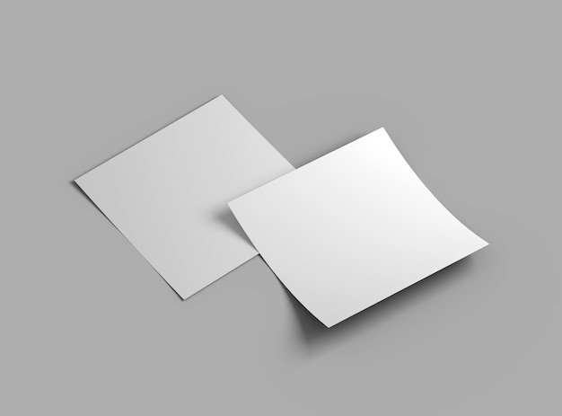 Renderização de panfletos quadrados 826x826 para apresentar o seu design