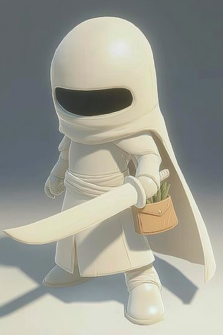 Foto renderização de personagens em 3d do cavaleiro branco