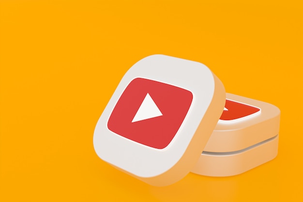 Renderização do logotipo do aplicativo Youtube em amarelo