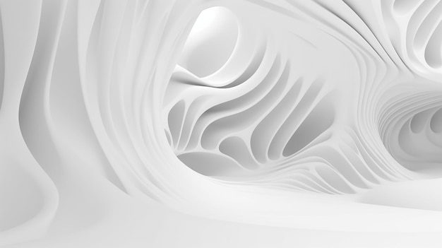 Renderização em 3d de fundo branco abstrato