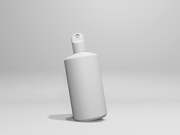 renderização em 3D de maquete de marca de garrafa de água