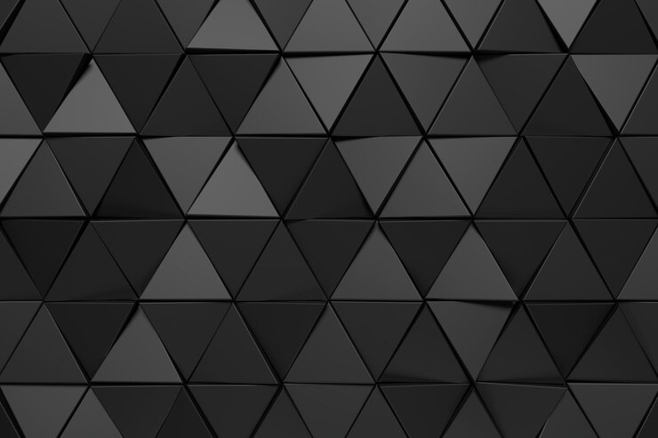 Foto renderização em 3d do design de fundo escuro da parede de azulejos modernos
