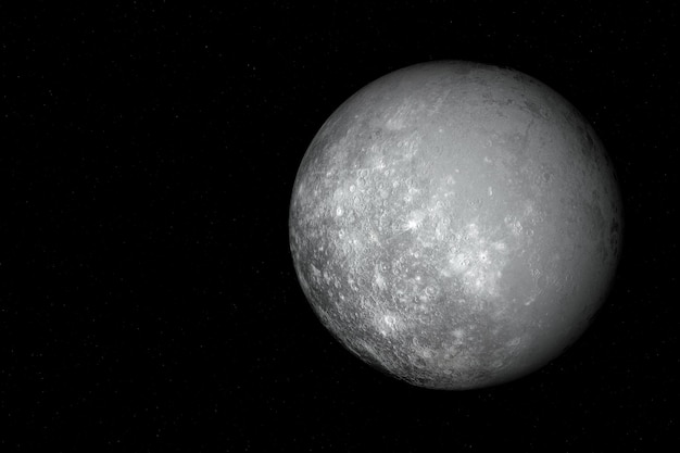renderização em 3D do planeta rochoso Mercúrio o primeiro planeta do Sol