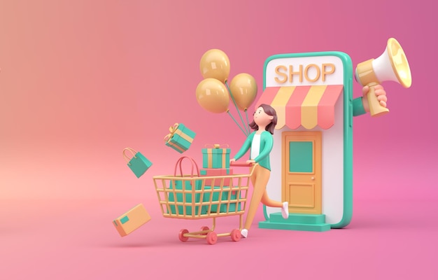 Renderização em 3D para compras on-line