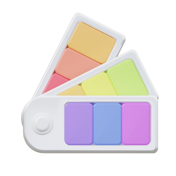Foto renderização isolada da ilustração do ícone da paleta de cores 3d