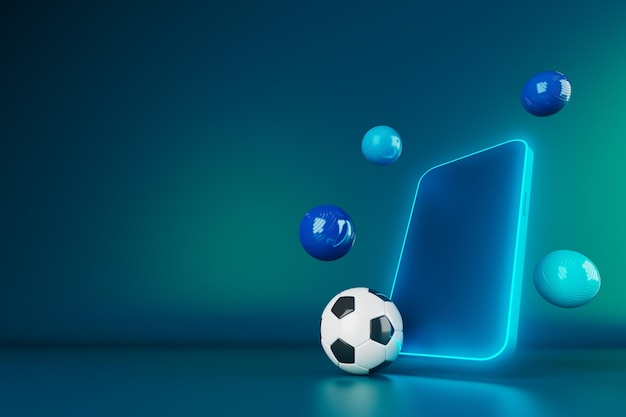 renderização realista de design de objeto de futebol 3d