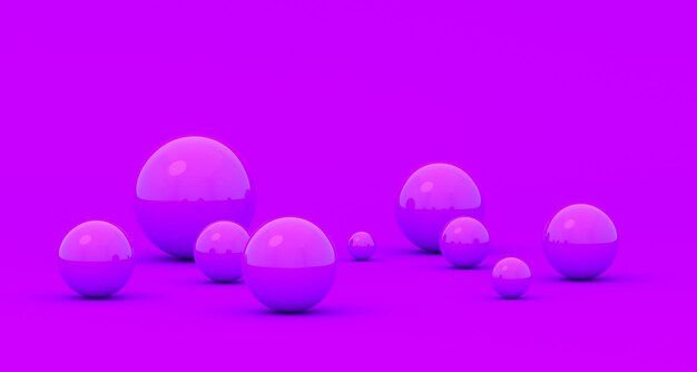 Renderización 3D abstracta de las esferas
