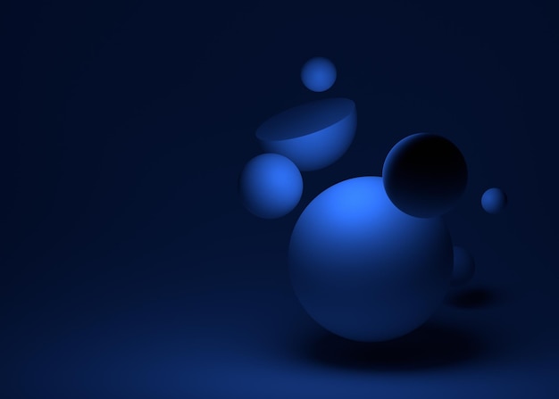 Renderización 3D abstracta de las esferas