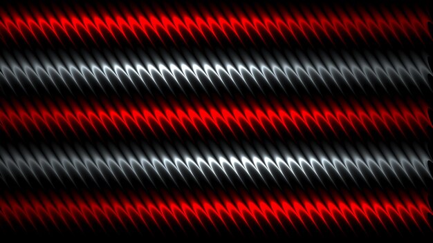 Foto renderización 3d abstracto patrón de luz roja y negra con el gradiente fondo negro oscuro moderno