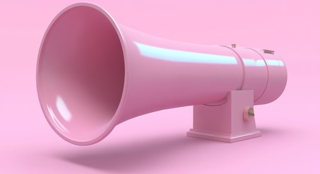 Renderización 3D de altavoces rosados únicos