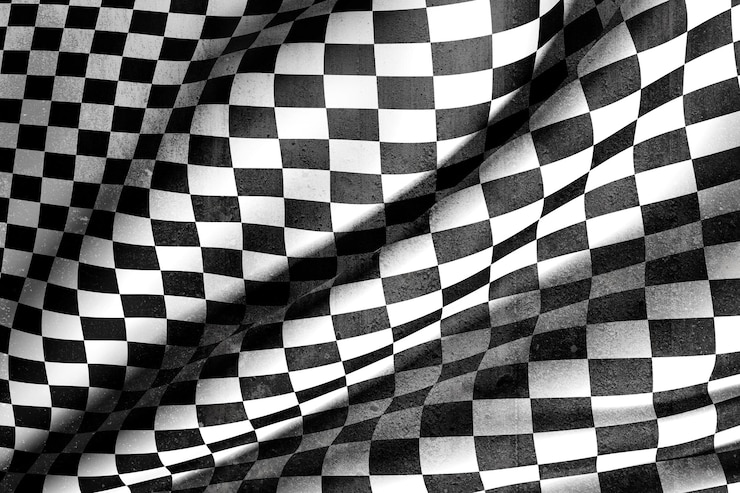 Foto renderización en 3d de una bandera a cuadros