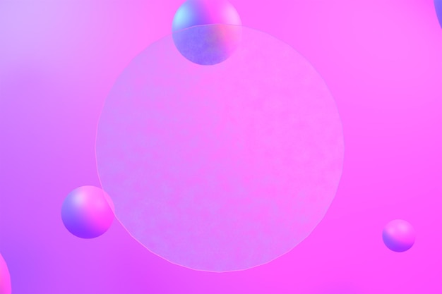 Renderización 3d de bolas inflables de primer plano de figuras geométricas de bolas volando
