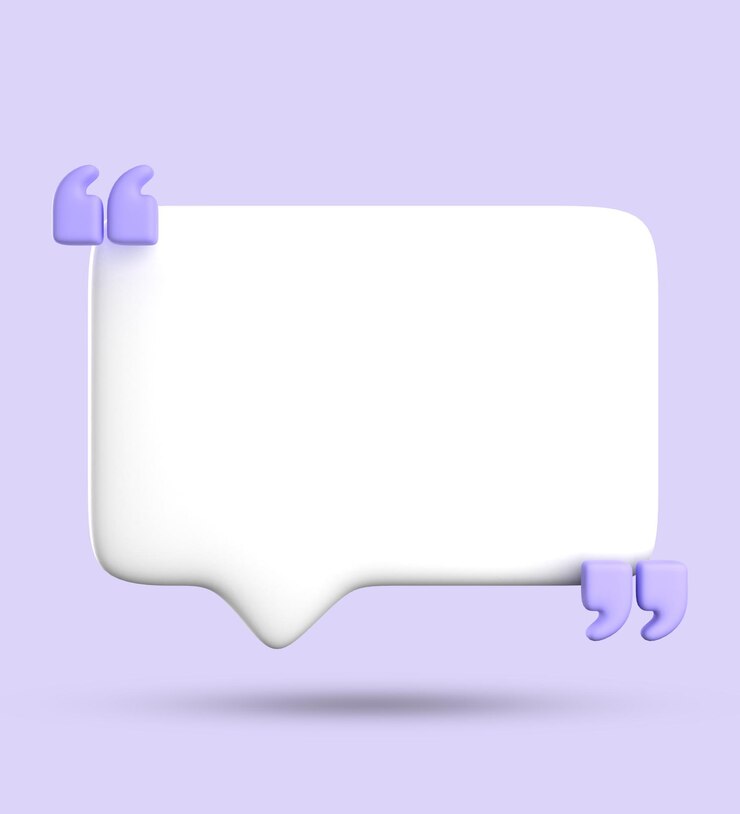 Foto renderización 3d de la burbuja de habla en blanco para el conjunto de iconos pastel 3d de testimonio