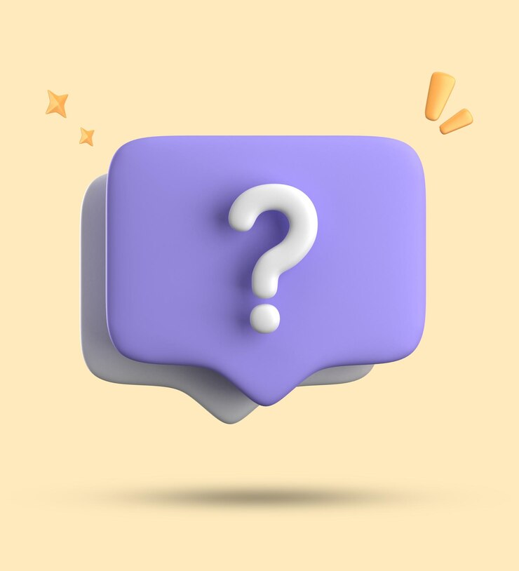 Foto renderización 3d de la burbuja de habla chat pastel 3d con conjunto de iconos de signos de interrogación