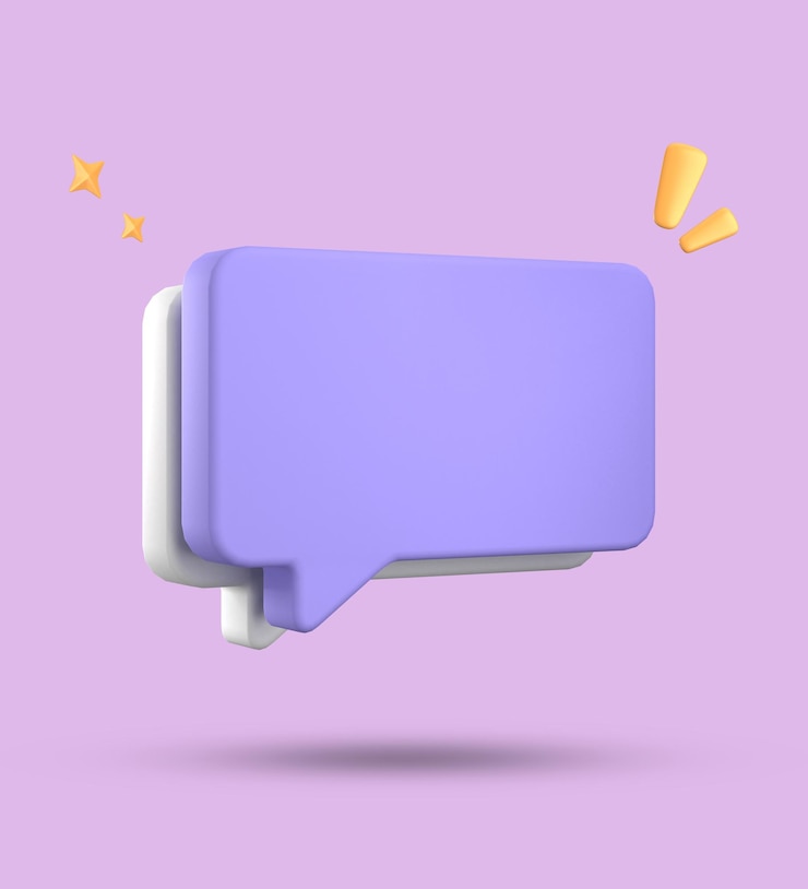 Foto renderización en 3d de la burbuja de habla conjunto de iconos de chat en pastel en 3d conjunto de burbujas de habla en 3d