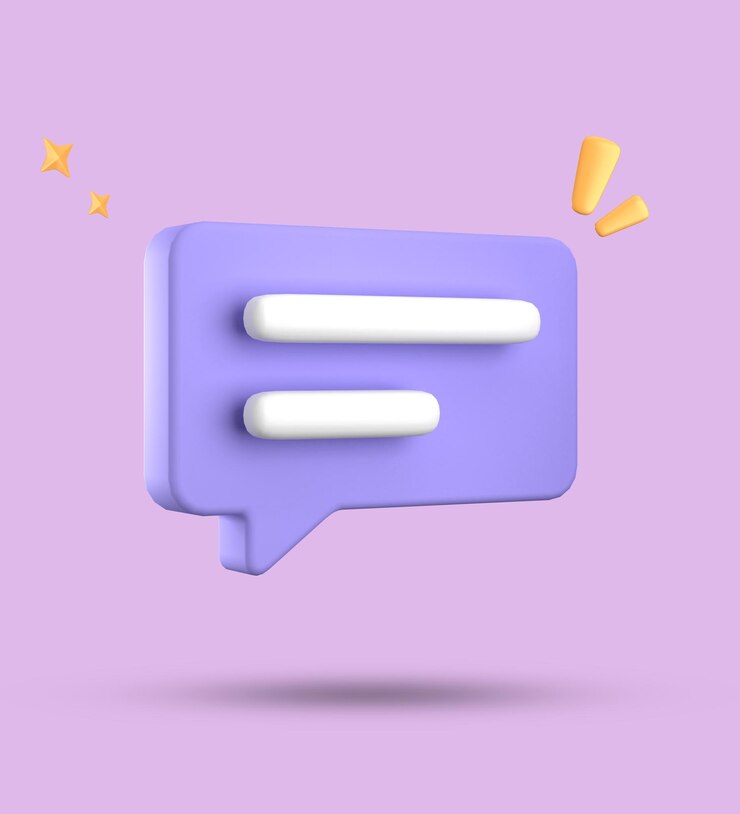Foto renderización en 3d de la burbuja de habla conjunto de iconos de chat en pastel en 3d conjunto de burbujas de habla en 3d
