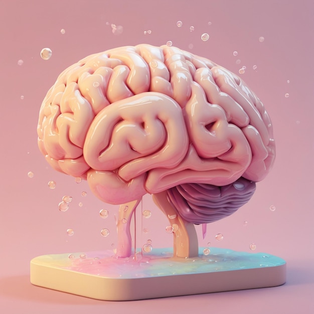 Renderización en 3D del cerebro humano