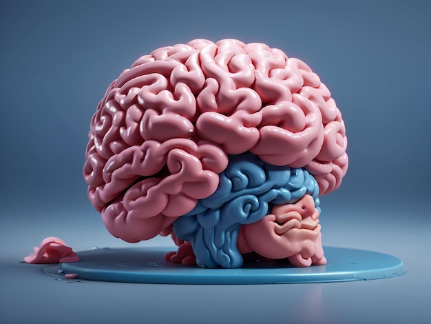 Renderización 3D del cerebro humano