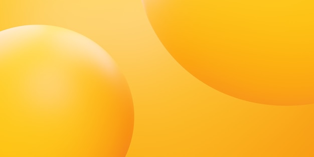Renderización 3D de círculo amarillo naranja abstracto escena de fondo mínimo para el diseño publicitario