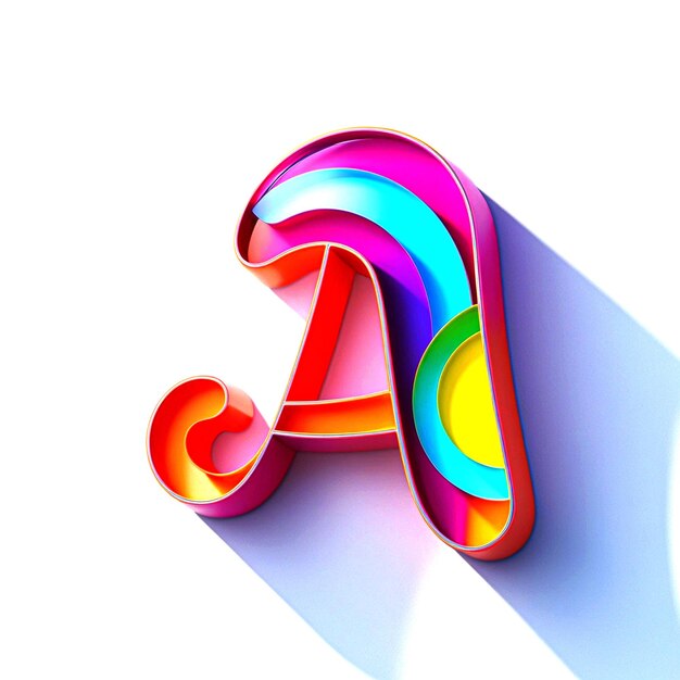 Renderización en 3D en colores de un icono