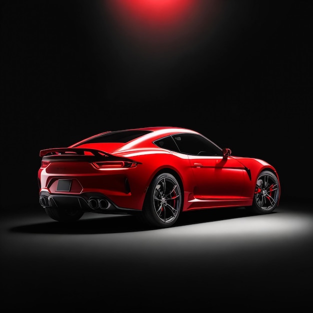 Foto renderización 3d de un concepto de automóvil descapotable genérico sin marca en un entorno de estudio