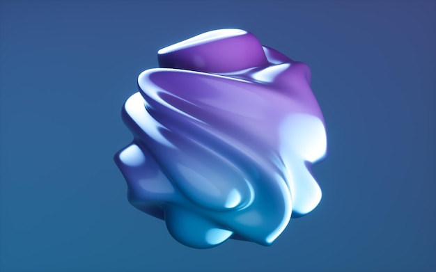 Renderización 3D de esferas retorcidas abstractas