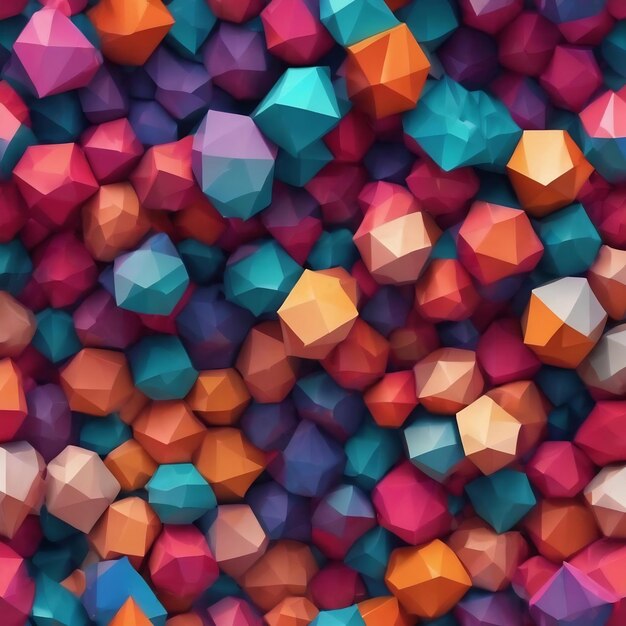 Renderización 3d de espacio poligonal abstracto de poli bajo con superficie de conexión