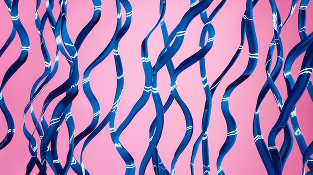 Foto renderización 3d de fondo abstracto azul y rosa