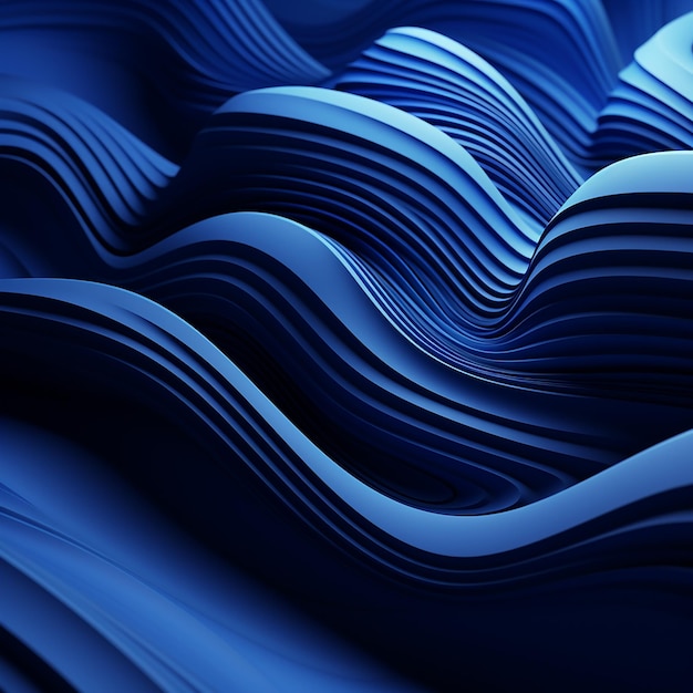 Renderización 3D de fondo azul abstracto