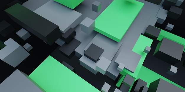 Renderización 3D de fondo de barras cuadradas abstractas