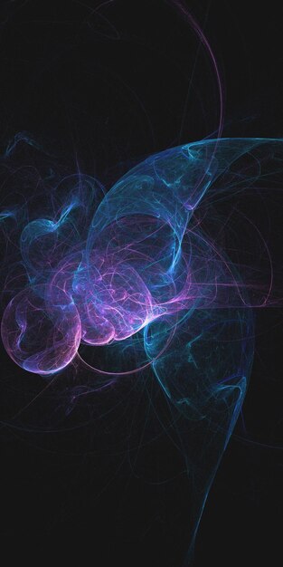 Renderización 3D de fondo fractal multicolor abstracto