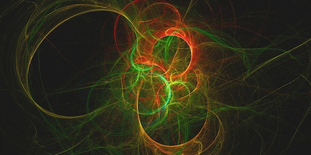 Renderización 3D de fondo fractal multicolor abstracto