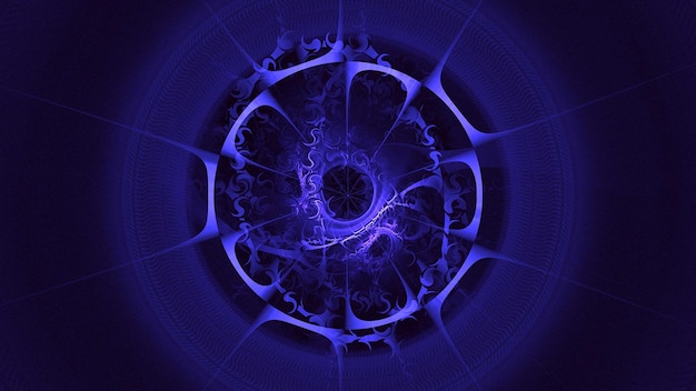 Renderización 3D de fondo fractal multicolor abstracto