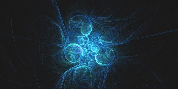 Renderización 3D de fondo fractal multicolor abstracto