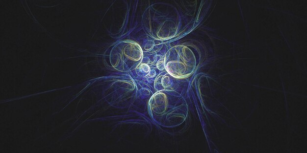 Renderización 3D de fondo fractal multicolor abstracto