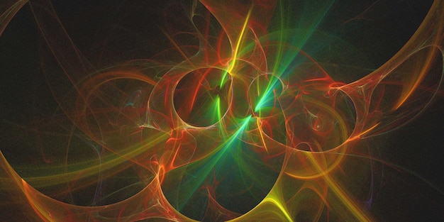 Renderización 3D de fondo fractal multicolor abstracto