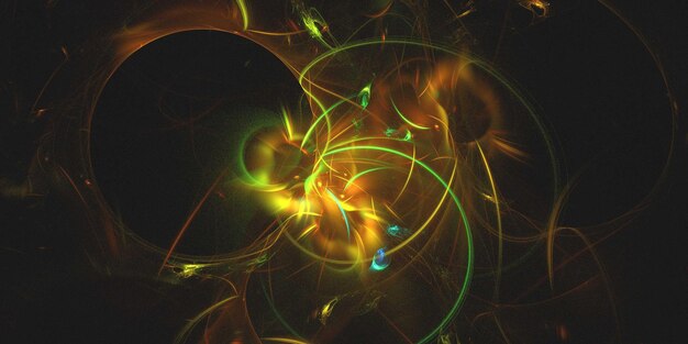Renderización 3D de fondo fractal multicolor abstracto