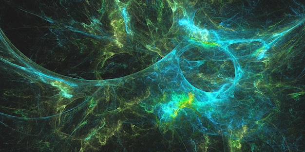 Renderización 3D de fondo fractal multicolor abstracto