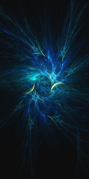 Renderización 3D de fondo fractal multicolor abstracto