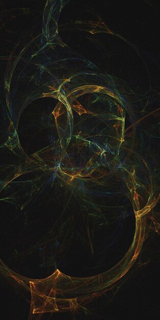 Renderización 3D de fondo fractal multicolor abstracto