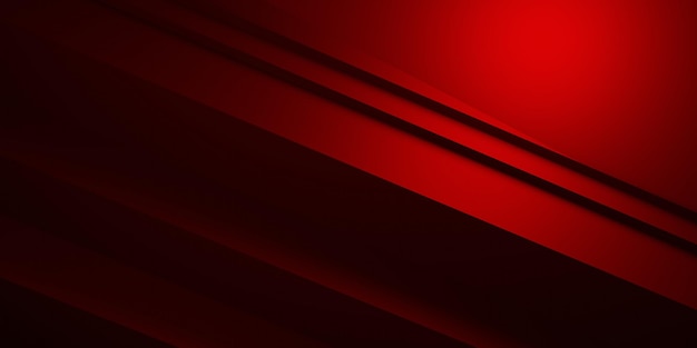 Renderización 3D de fondo geométrico abstracto rojo y negro
