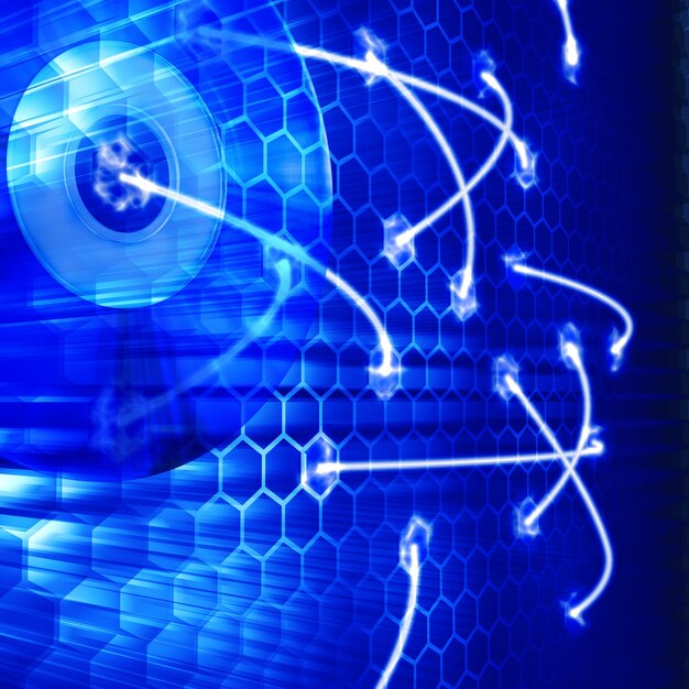 Renderización 3D de fondo gráfico de transferencia de datos